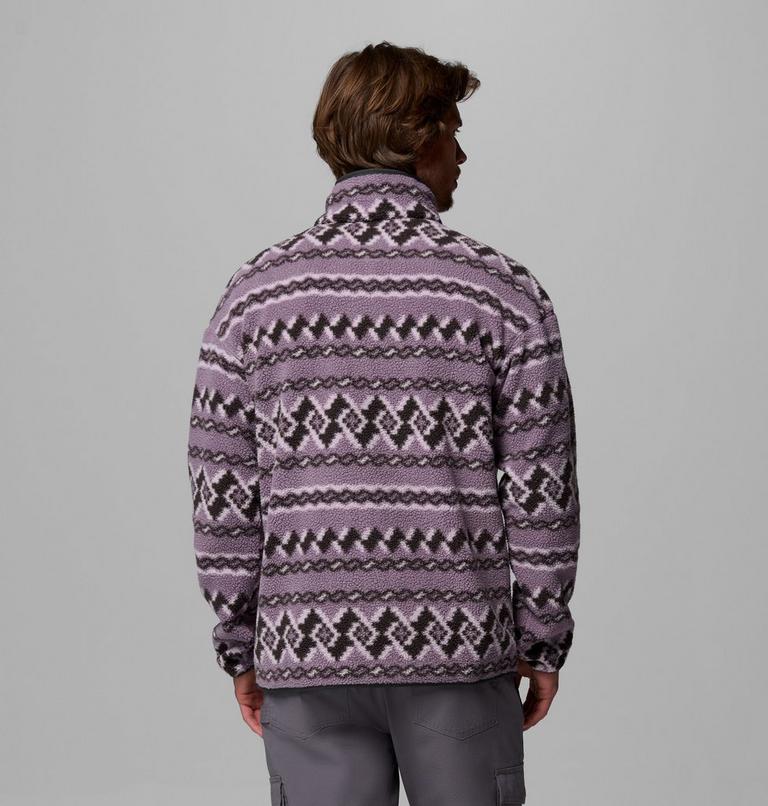 Men's Helvetia II Printed Half Snap Fleece, Color: Shale Purple KnitKnot, image 3