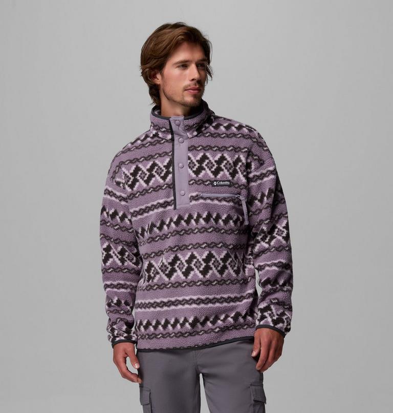 Men's Helvetia II Printed Half Snap Fleece, Color: Shale Purple KnitKnot, image 1