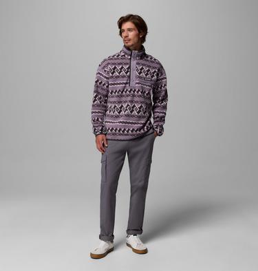 Men's Helvetia II Printed Half Snap Fleece, Color: Shale Purple KnitKnot, image 10