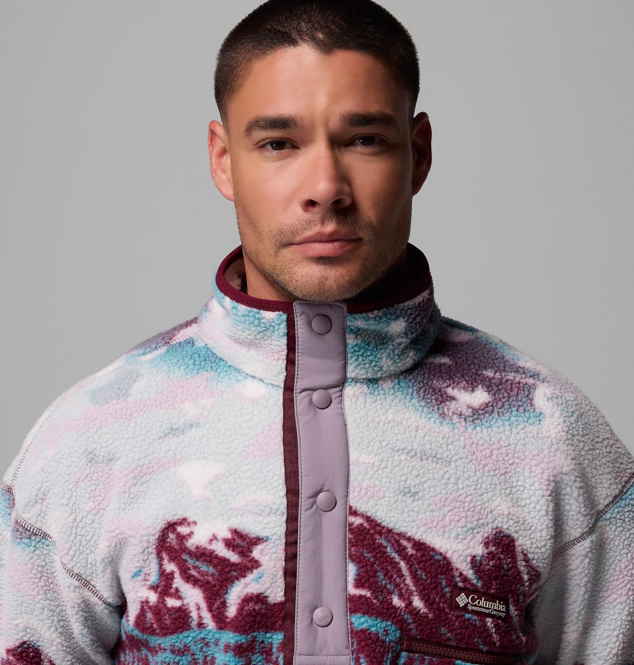 Men's Helvetia™ II Printed Half Snap Printed Fleece Pullover | 624 | M 5