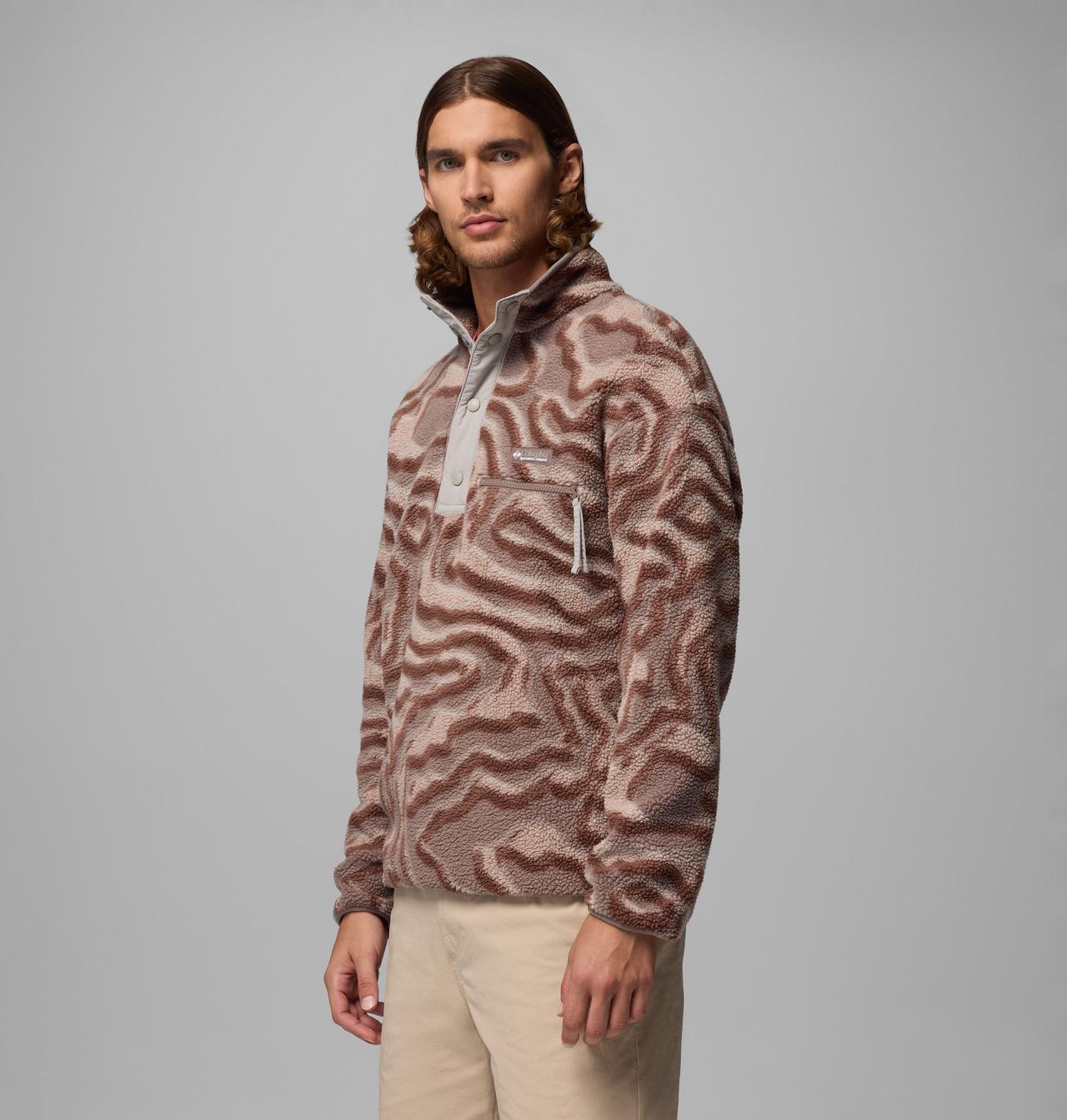 Men's Helvetia™ II Printed Half Snap Printed Fleece Pullover 4