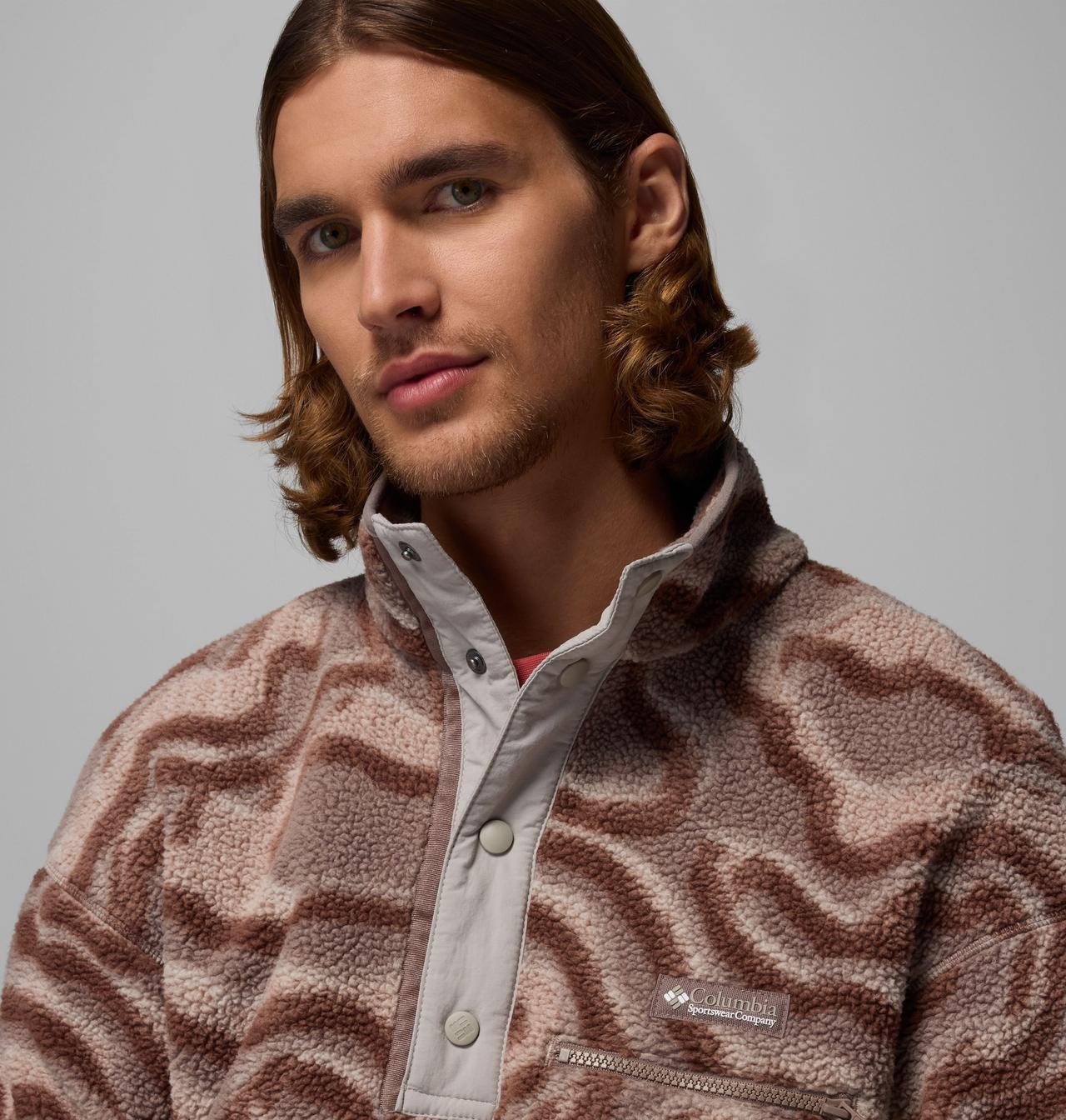 Men's Helvetia™ II Printed Half Snap Printed Fleece Pullover 5