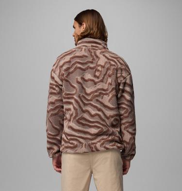 Men's Helvetia II Printed Half Snap Fleece, Color: Iron, Topoglitch, image 7