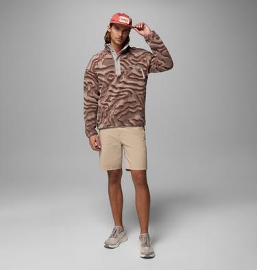 Men's Helvetia II Printed Half Snap Fleece, Color: Iron, Topoglitch, image 4