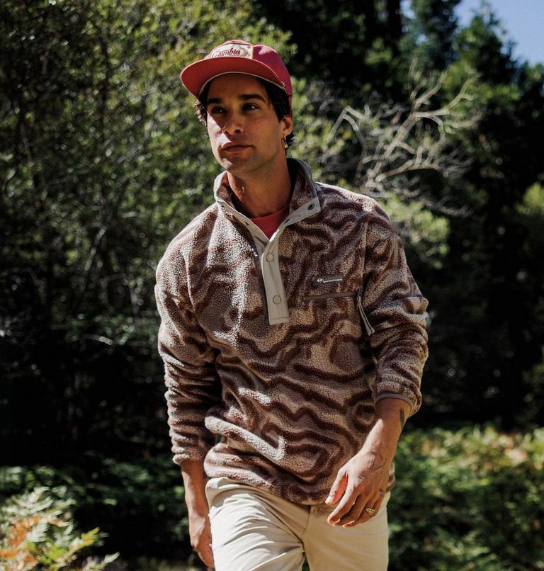 Helvetia II Printed Half Snap Fleece, Color: Iron, Topoglitch, image 7