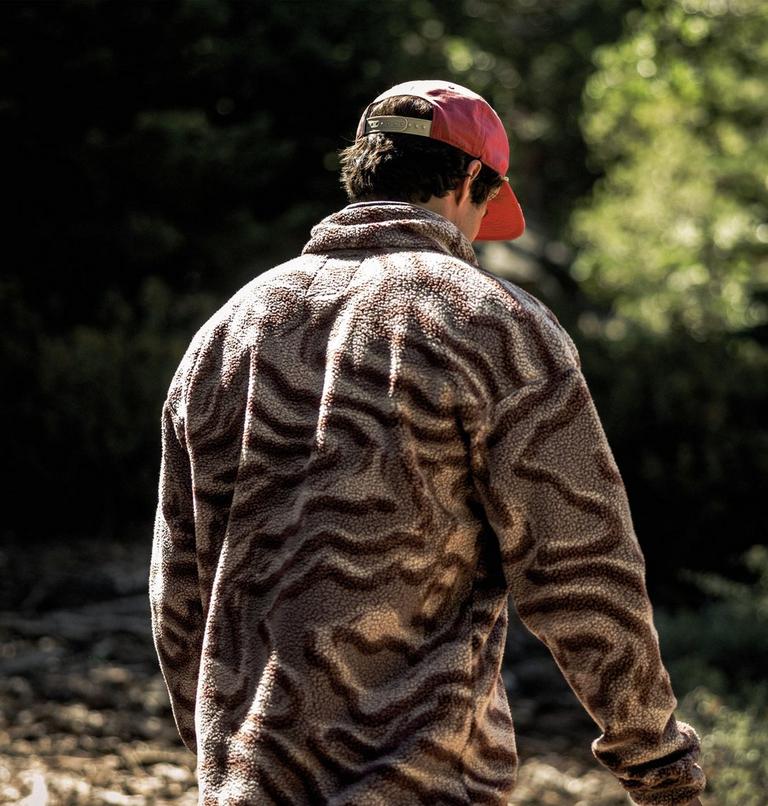 Helvetia II Printed Half Snap Fleece, Color: Iron, Topoglitch, image 8