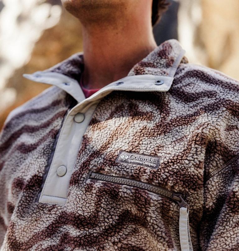 Helvetia II Printed Half Snap Fleece, Color: Iron, Topoglitch, image 9