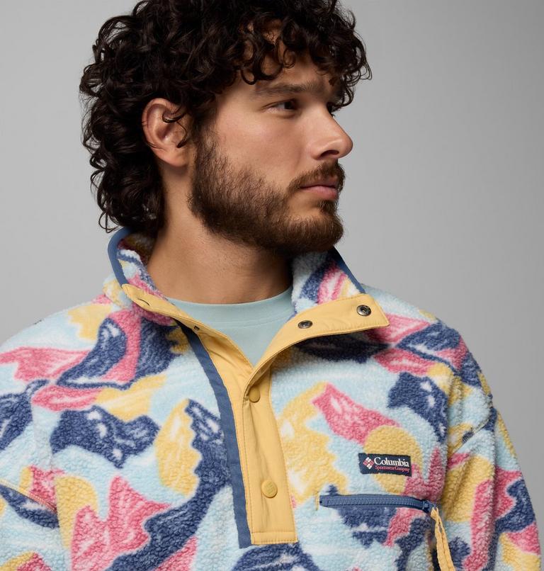 Men's Helvetia II Printed Half Snap Fleece, Color: Sand Dune, Sunscapes, image 5