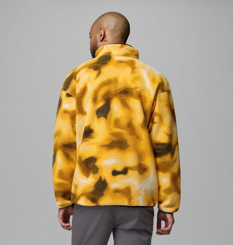 Men's Helvetia II Printed Half Snap Fleece, Color: Squash Dyeflow, image 3
