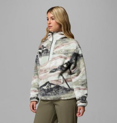 Hoodie en Molleton Sherpa avec Imprim&eacute; Helvetia II Femme, Color: Sedona Sage, Summits, image 8