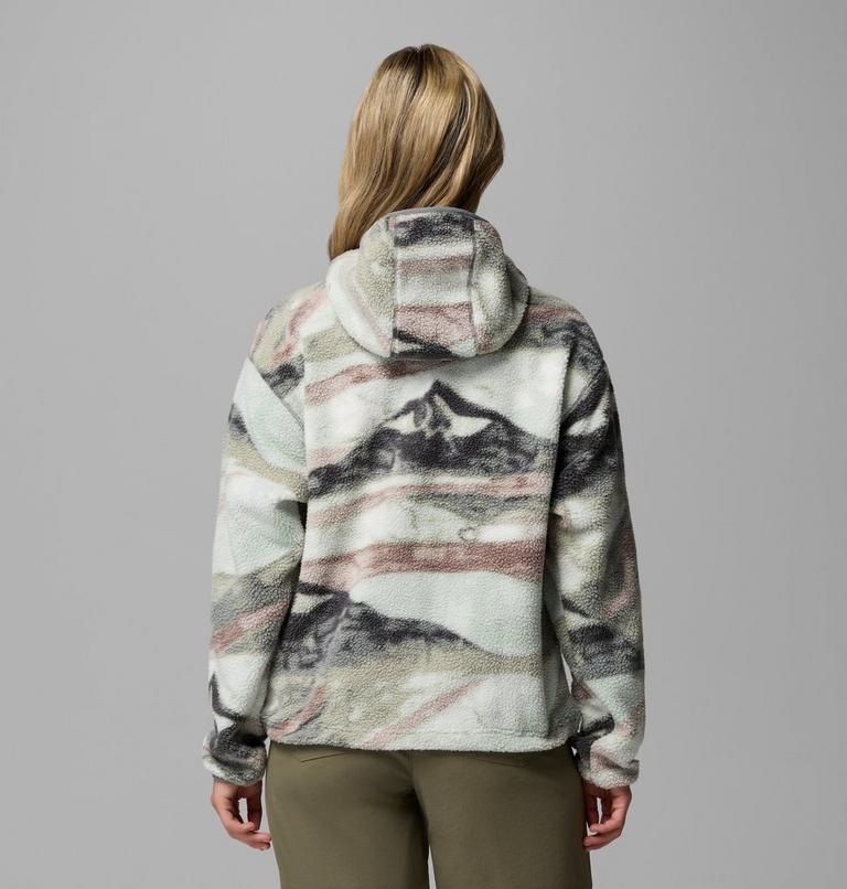 Hoodie en Molleton Sherpa avec Imprim&eacute; Helvetia II Femme, Color: Sedona Sage, Summits, image 3