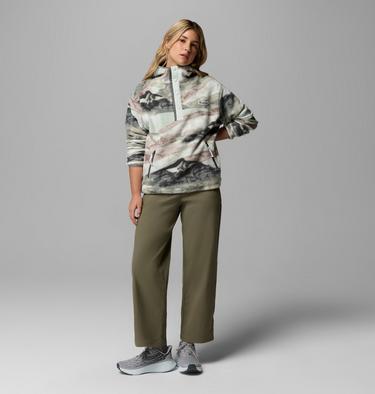 Women's Helvetia II Printed Fleece Hoodie, Color: Sedona Sage, Summits, image 4