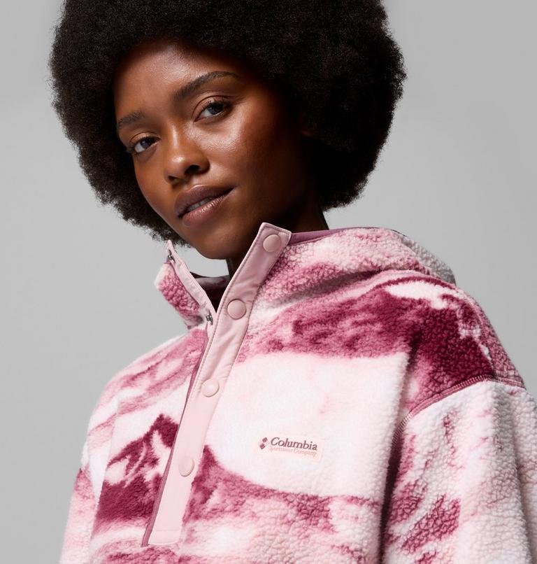 Women's Helvetia II Sherpa Fleece Printed Hoodie, Color: Antique Mauve, Summits, image 5