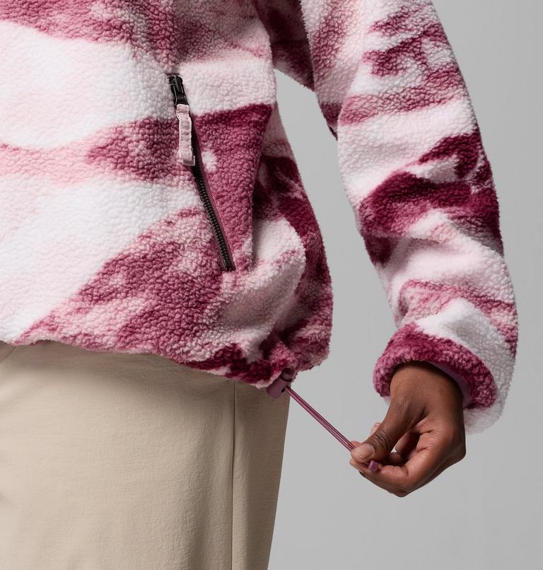 Women's Helvetia II Sherpa Fleece Printed Hoodie, Color: Antique Mauve, Summits, image 6