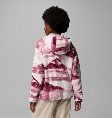 Women's Helvetia II Sherpa Fleece Printed Hoodie, Color: Antique Mauve, Summits, image 3