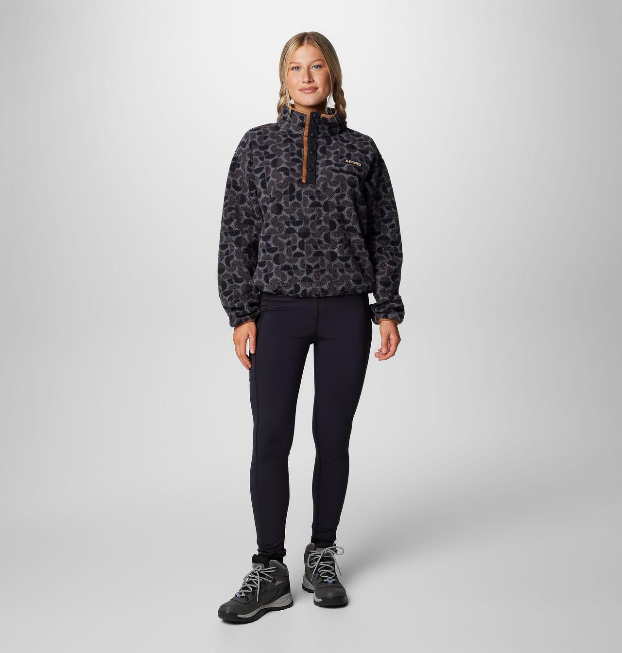 Women's Helvetia™ II Printed Cropped Half Snap Fleece Pullover 3