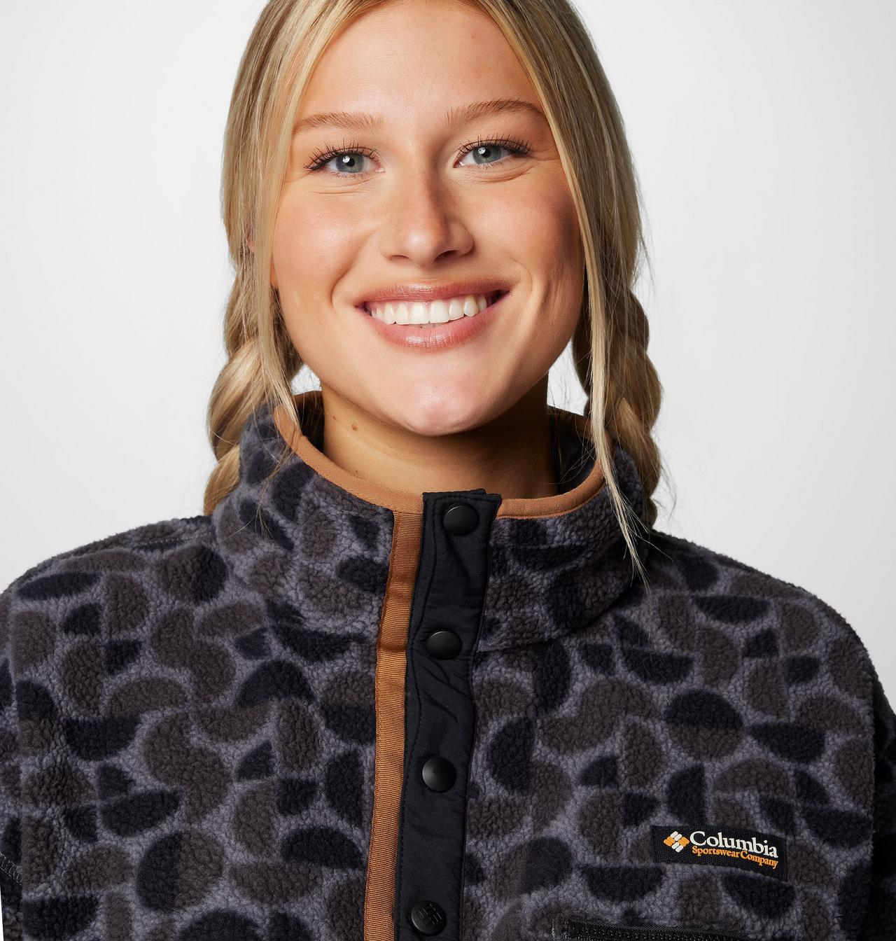 Women's Helvetia™ II Printed Cropped Half Snap Fleece Pullover 5