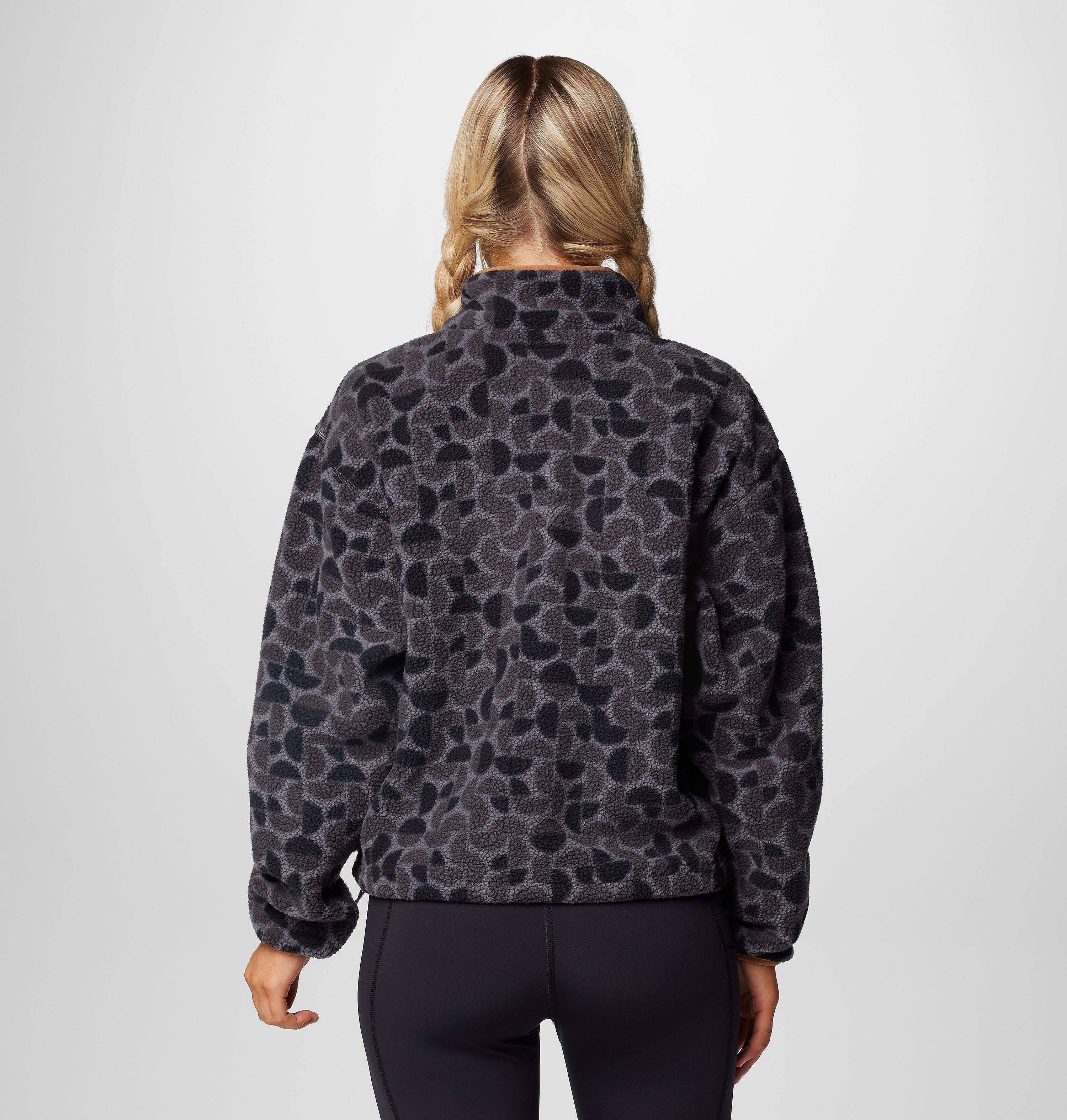 Women's Helvetia II Printed Cropped Half Snap Fleece Pullover 2