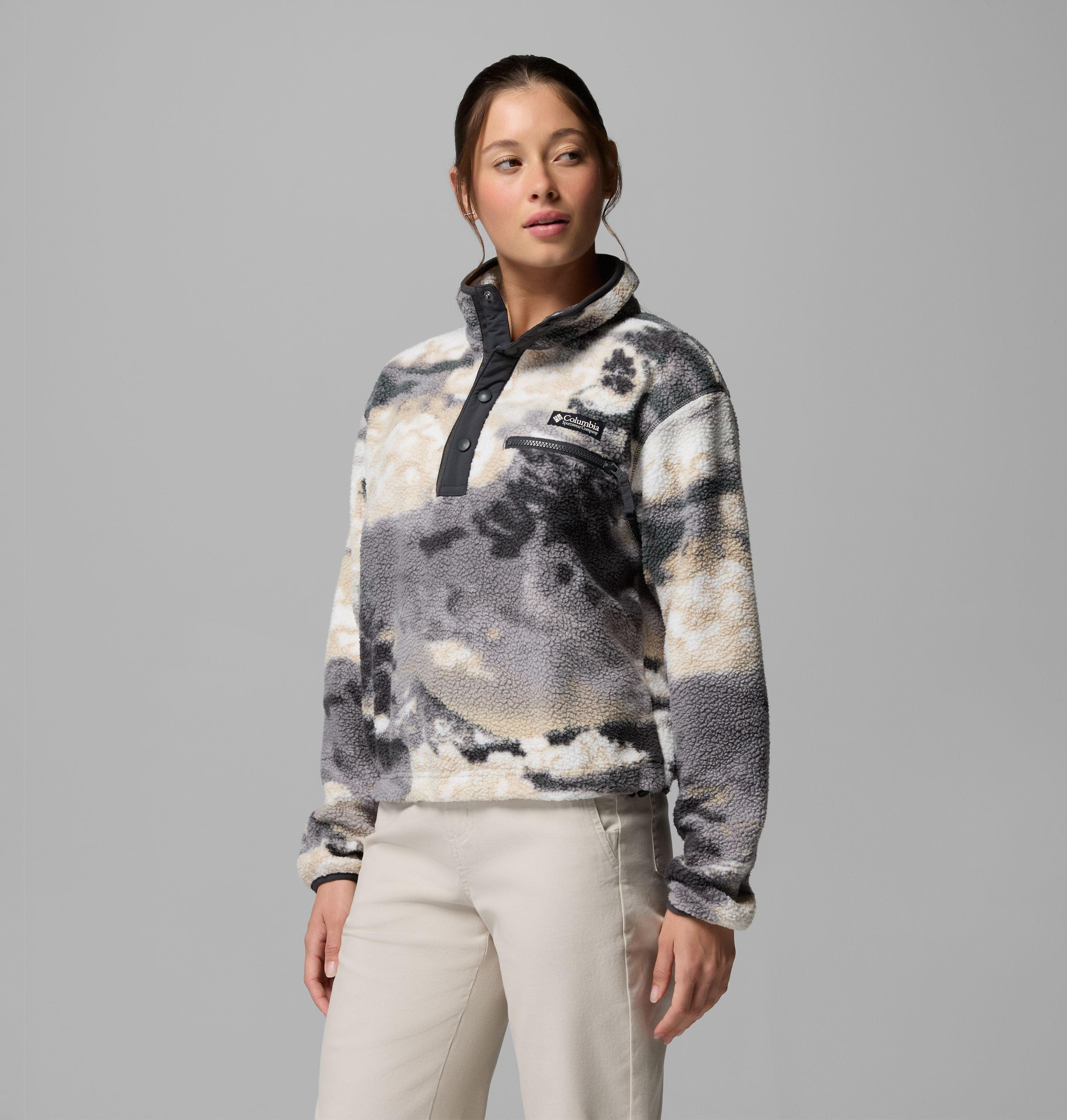 Women's Helvetia II Printed Cropped Half Snap Fleece Pullover | 013 | M 4