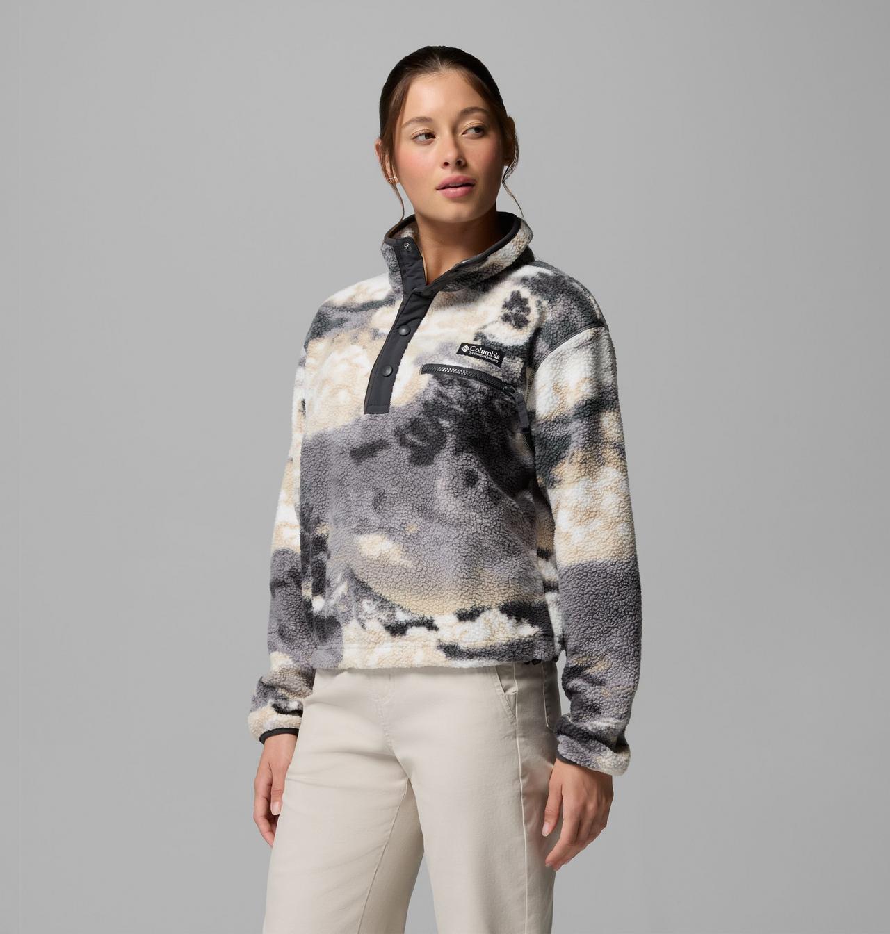 Women's Helvetia™ II Printed Cropped Half Snap Fleece Pullover | 013 | XL 4