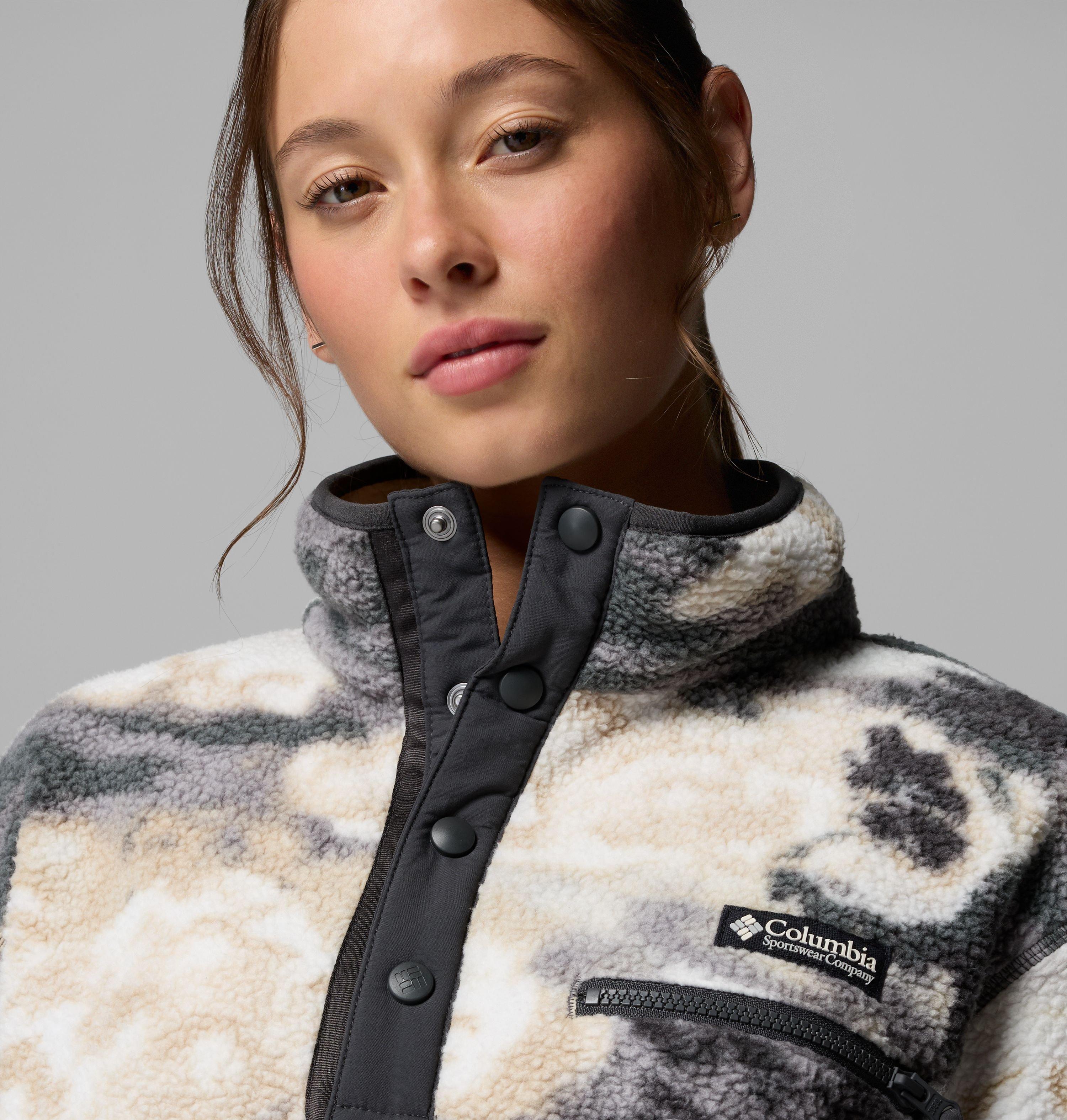 Women's Helvetia II Printed Cropped Half Snap Fleece Pullover | 013 | M 5