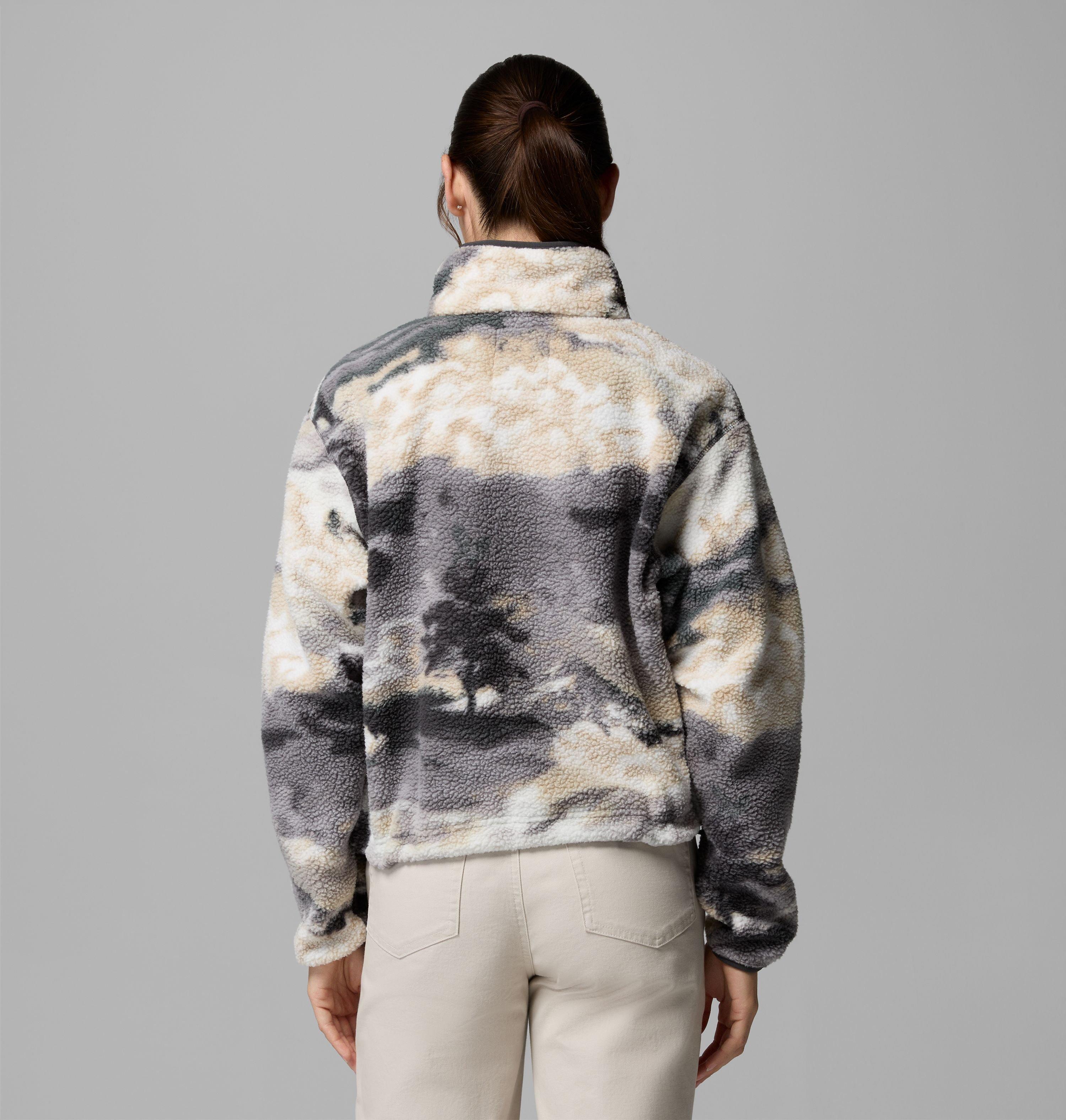 Women's Helvetia II Printed Cropped Half Snap Fleece Pullover | 013 | M 3