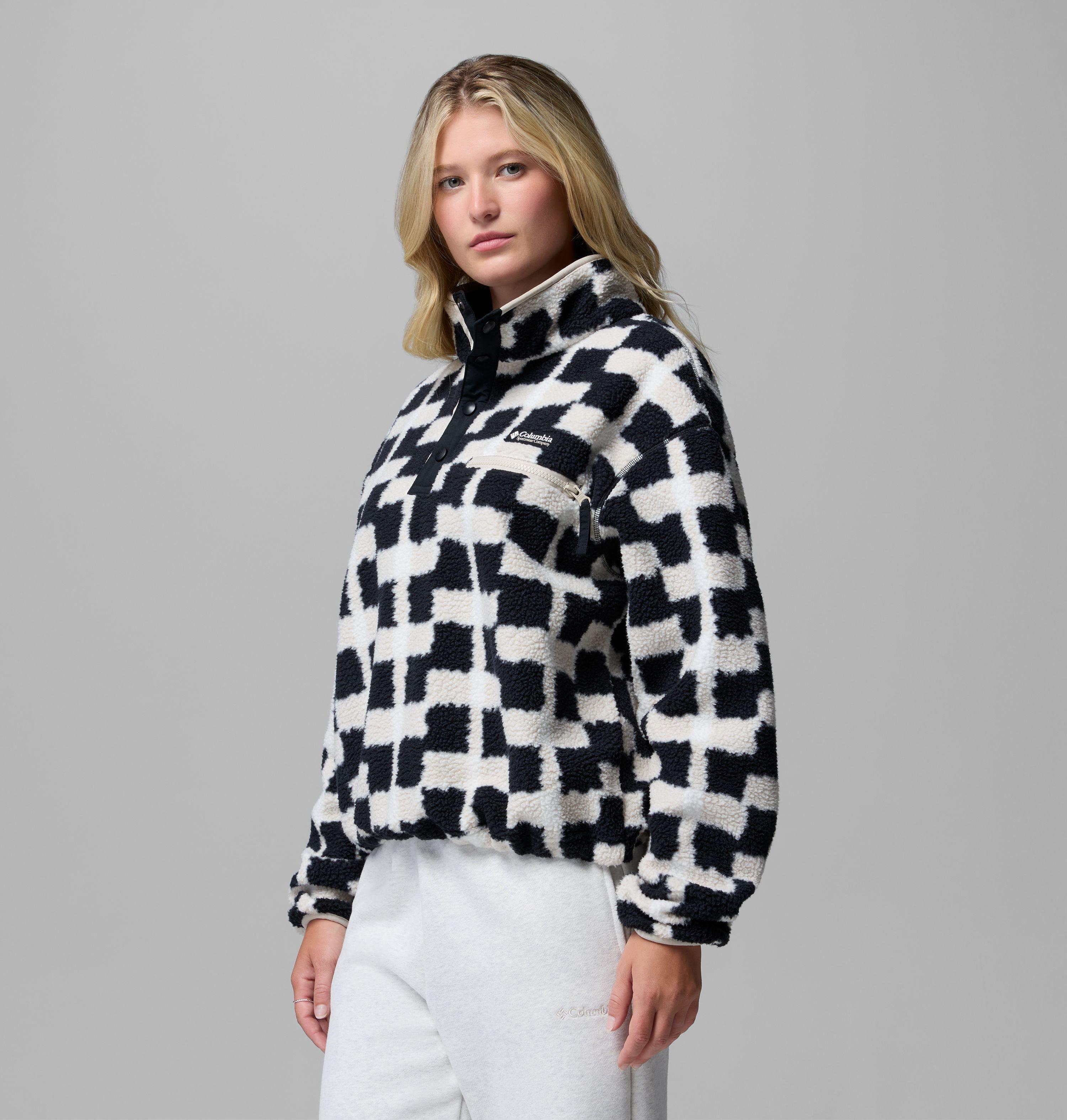 Women's Helvetia II Printed Cropped Half Snap Fleece Pullover | 016 | XXL 4
