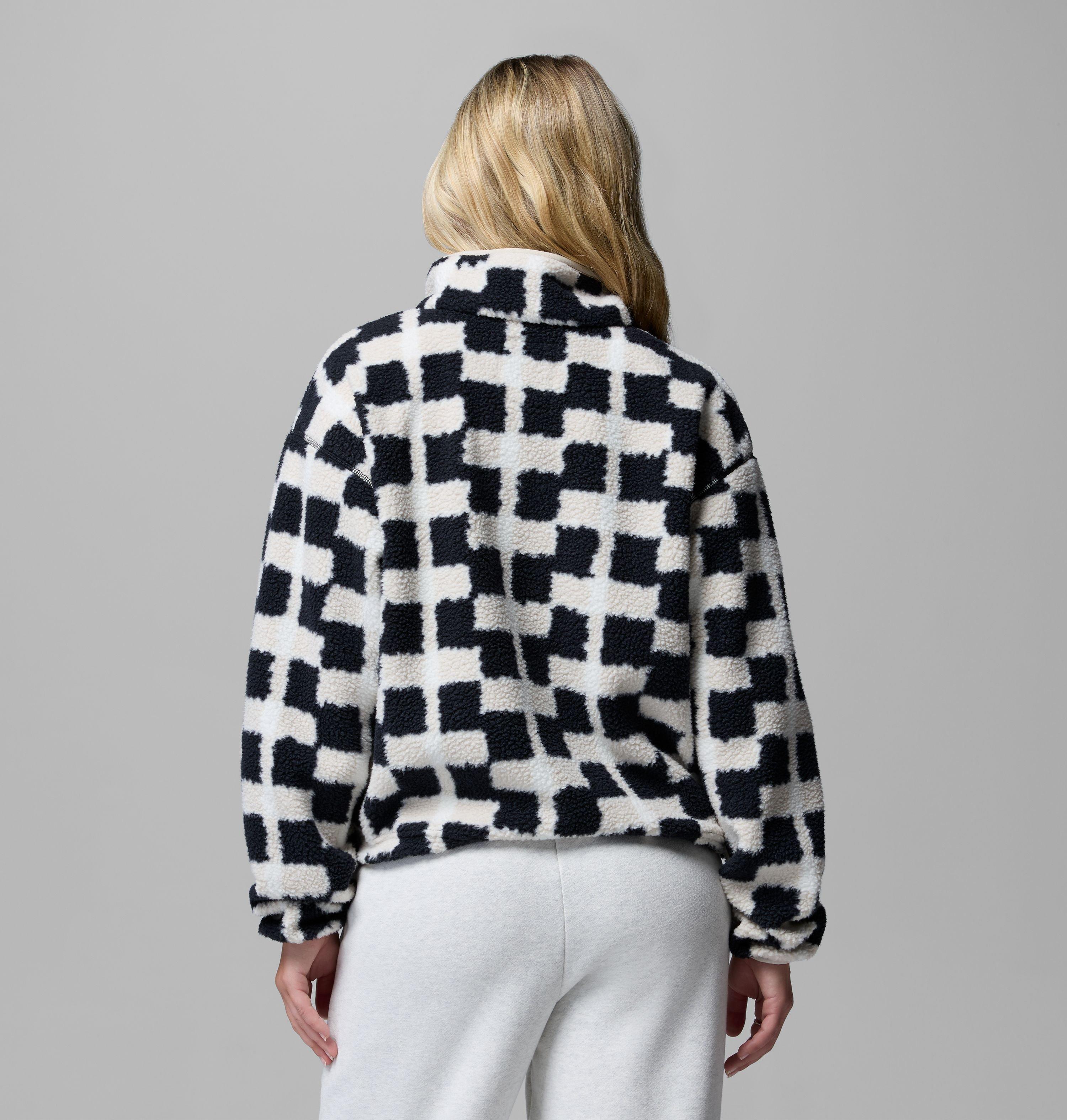 Women's Helvetia II Printed Cropped Half Snap Fleece Pullover | 016 | XXL 3