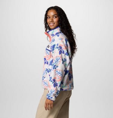 Polaire Sherpa Courte Semi-boutonnée avec Imprimé Helvetia II Femme, Color: Sea Salt Pasteled Multi, image 3