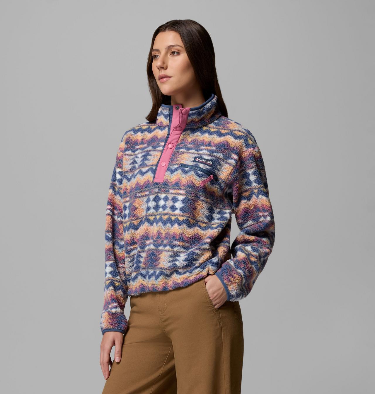 Women's Helvetia™ II Printed Cropped Half Snap Fleece Pullover | 127 | XXL 4