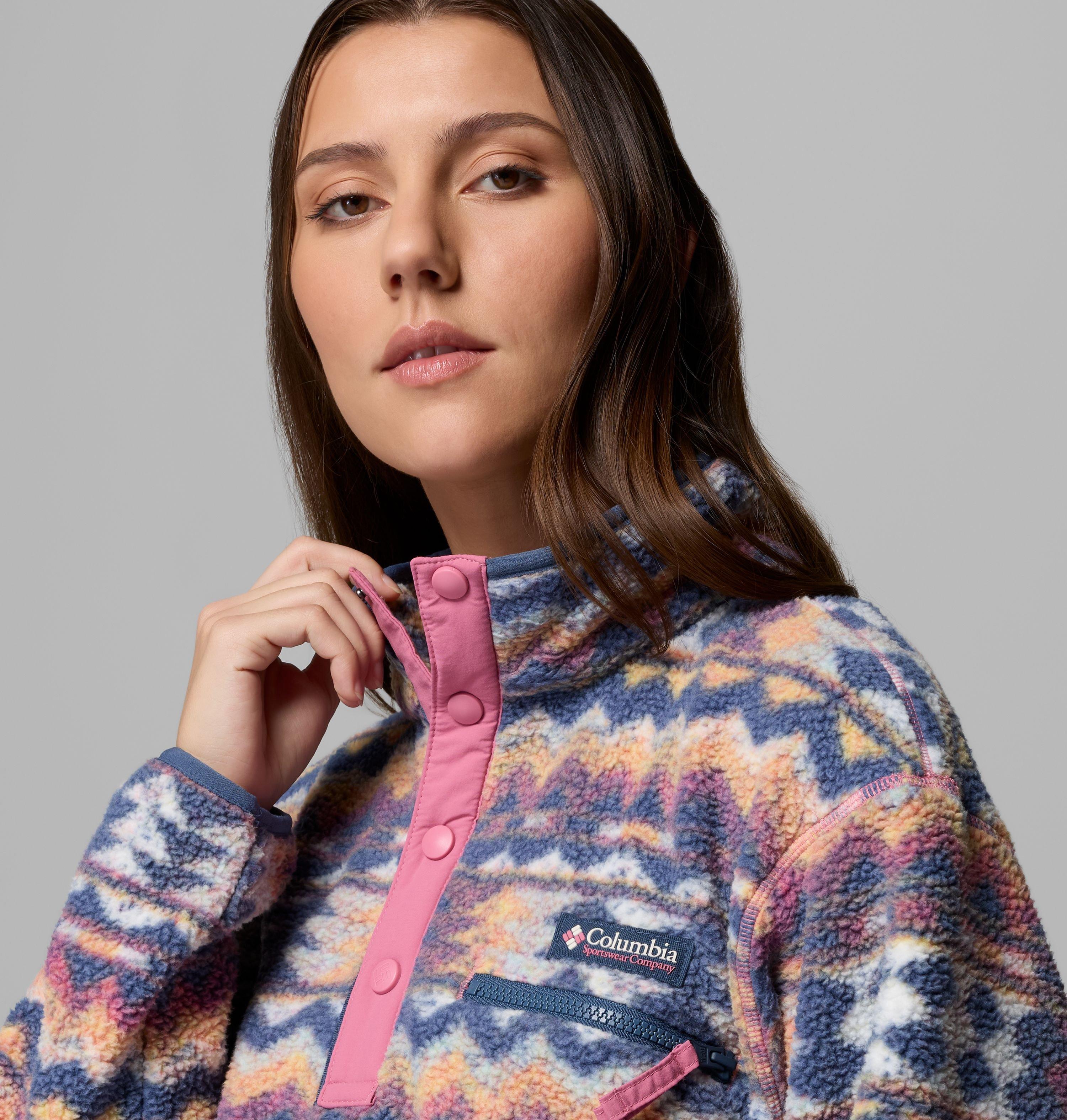 Women's Helvetia II Printed Cropped Half Snap Fleece Pullover | 127 | S 5
