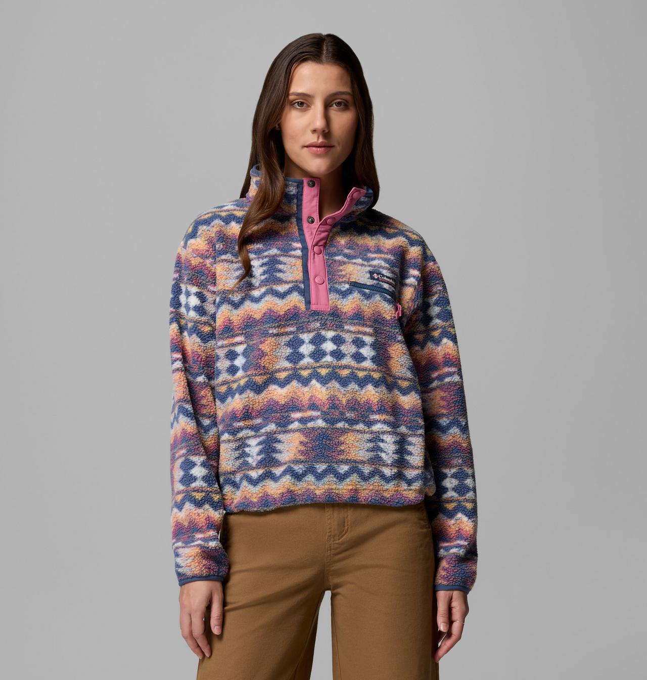 Women's Helvetia™ II Printed Cropped Half Snap Fleece Pullover | 127 | XXL 1