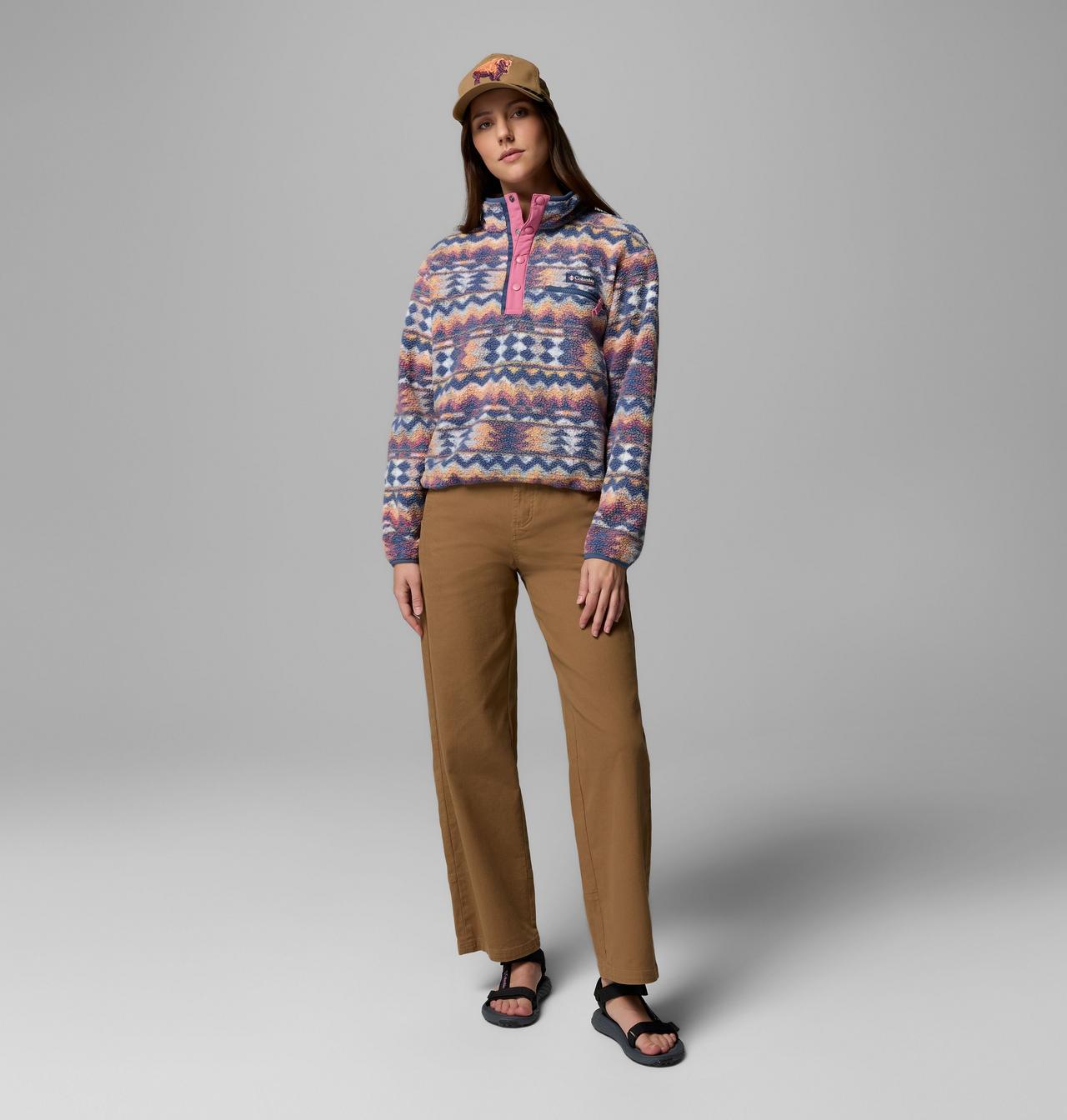 Women's Helvetia™ II Printed Cropped Half Snap Fleece Pullover | 127 | XXL 2