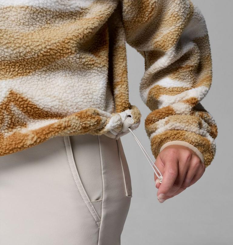 Helvetia II gecropptes Sherpa Half Snap Fleece mit Print f&uuml;r Frauen, Color: Sea Salt, Summits, image 6