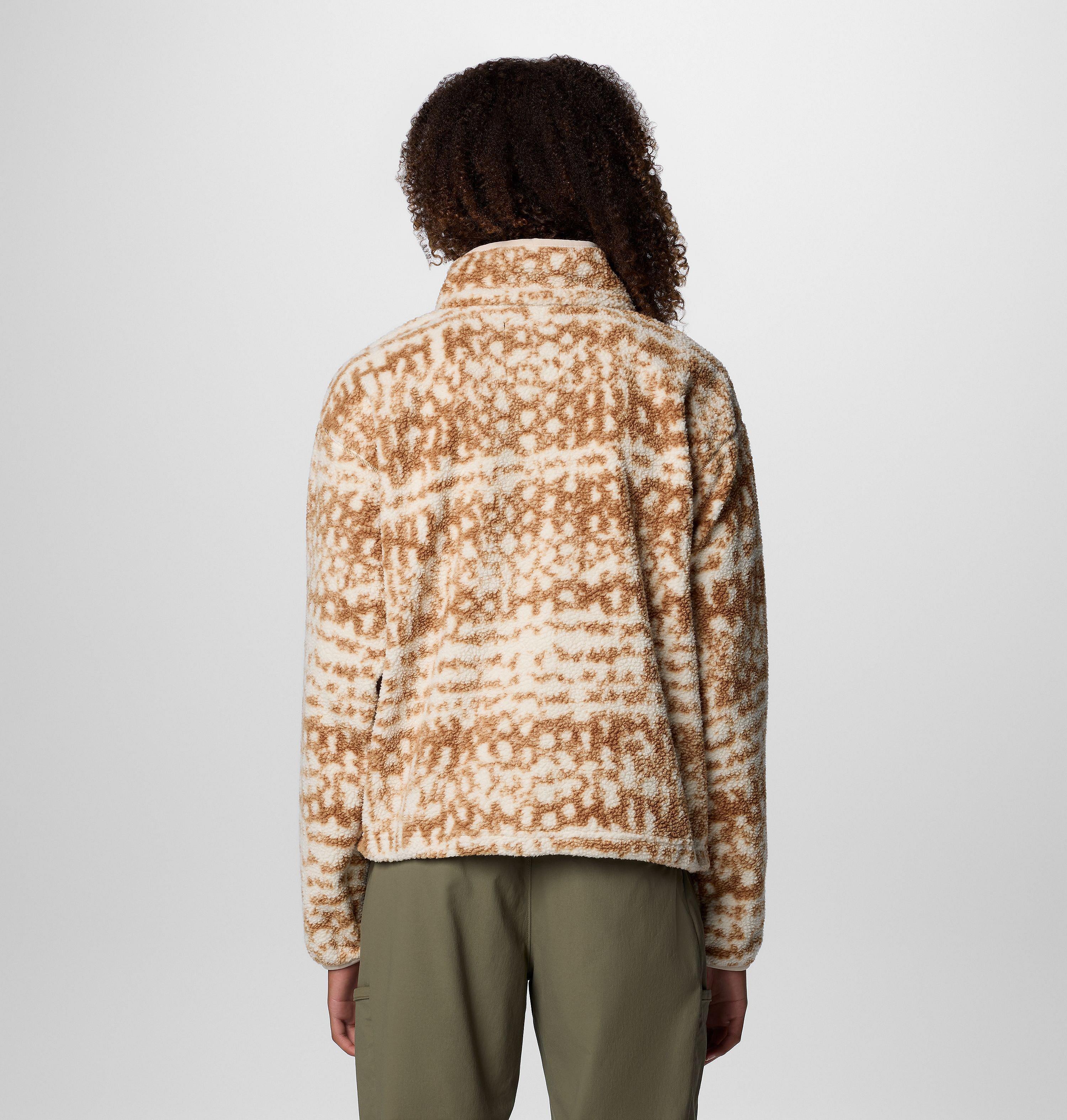 Women's Helvetia II Printed Cropped Half Snap Fleece Pullover 2