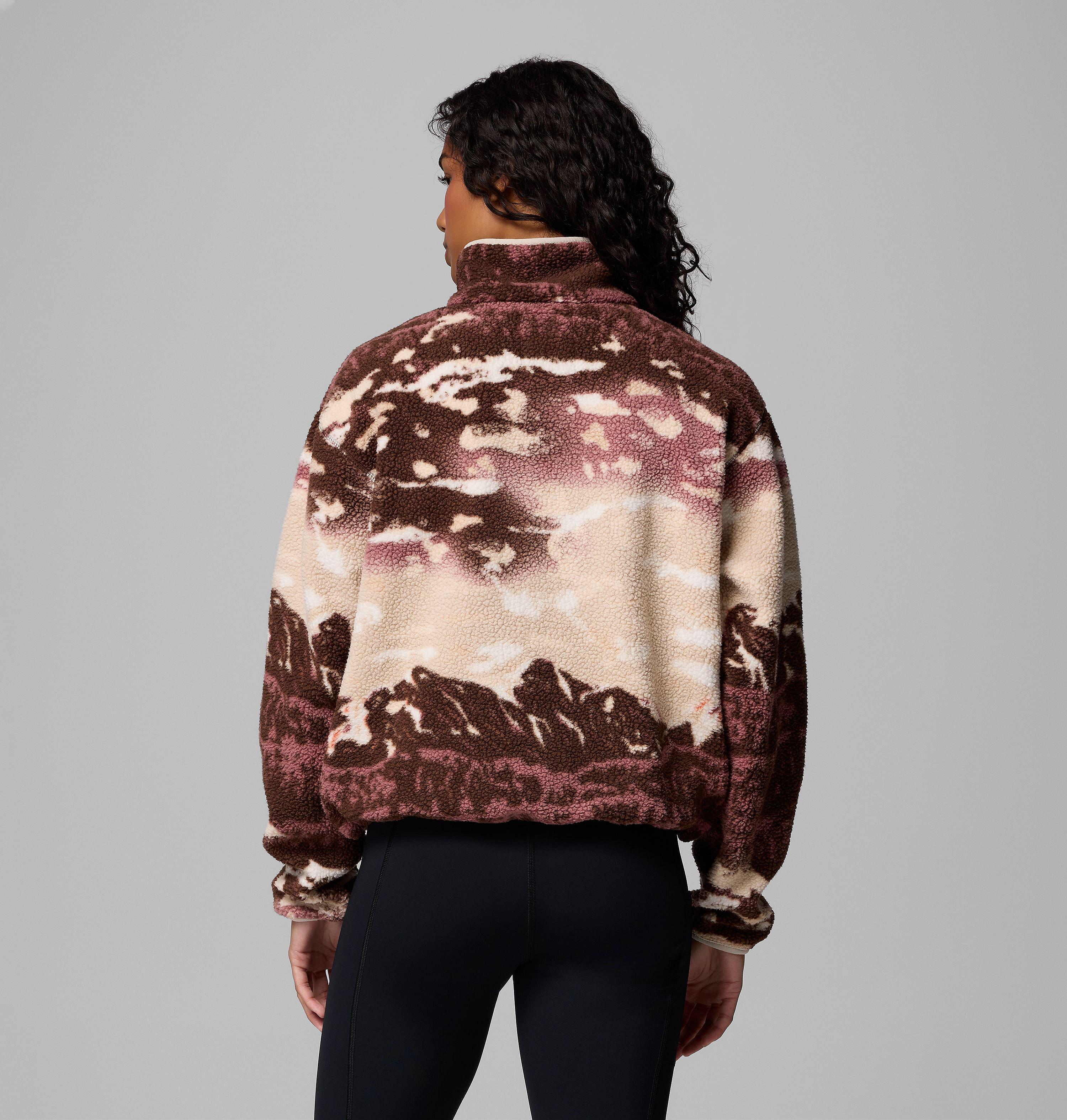 Women's Helvetia II Printed Cropped Half Snap Fleece Pullover | 256 | XS 3