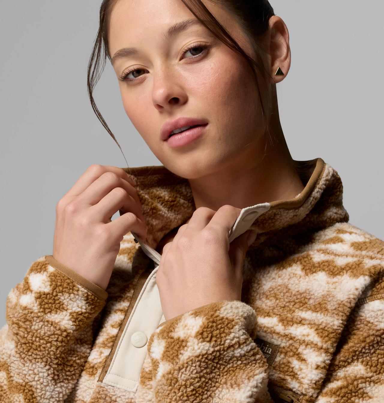 Women's Helvetia™ II Printed Cropped Half Snap Fleece Pullover | 259 | XXL 5