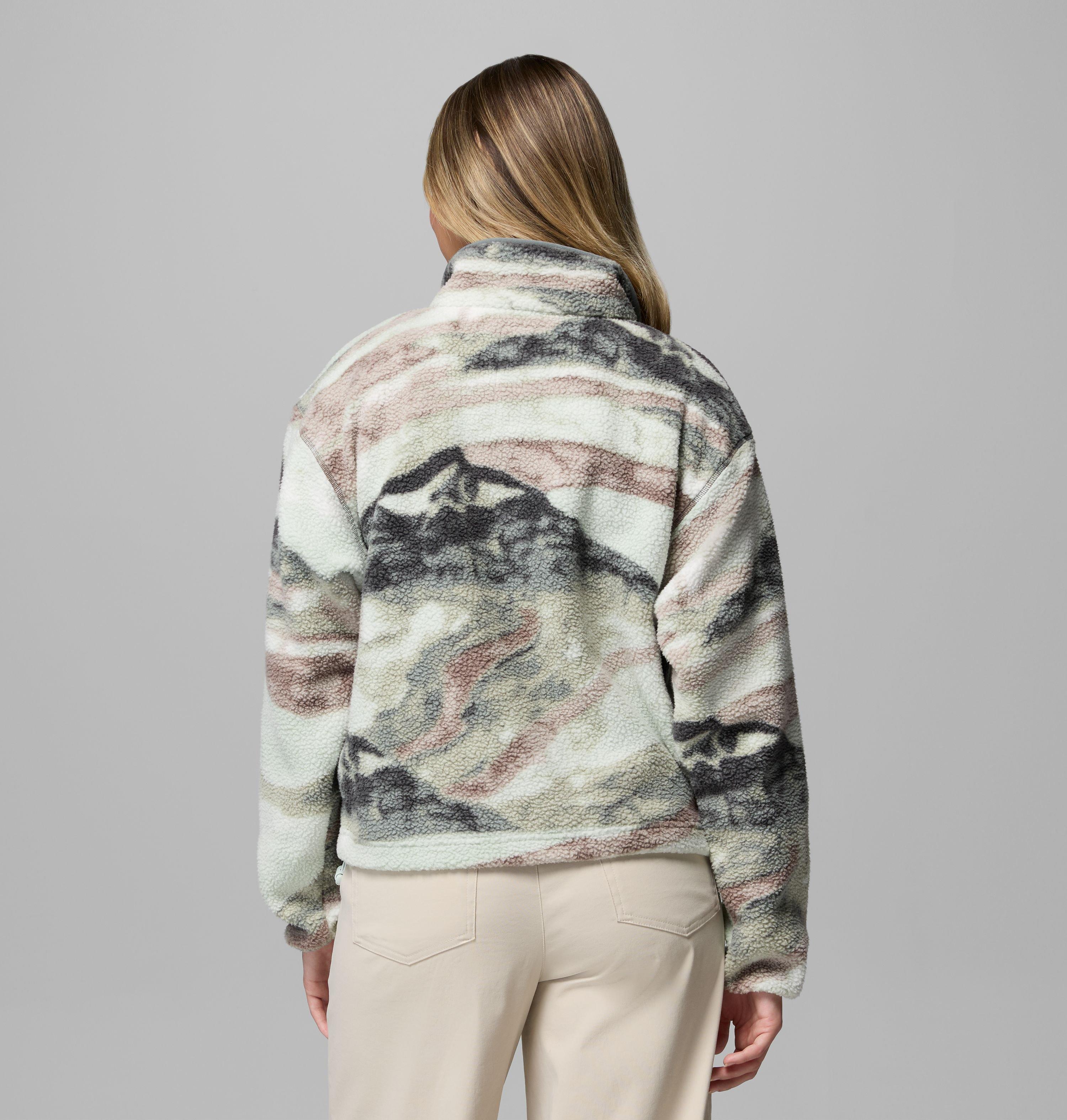 Women's Helvetia II Printed Cropped Half Snap Fleece Pullover | 342 | XXL 3
