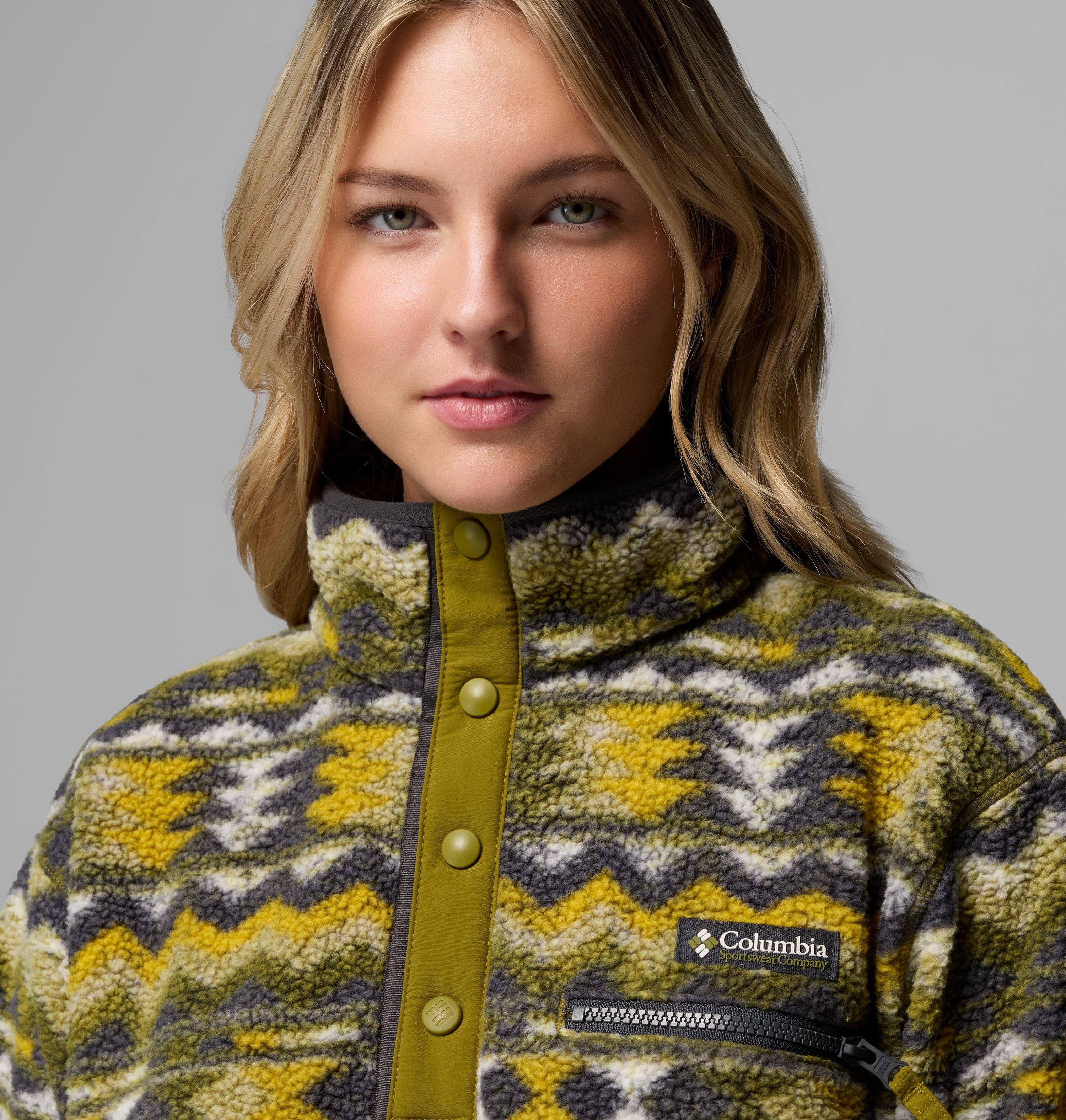 Women's Helvetia II Printed Cropped Half Snap Fleece Pullover | 379 | XXL 5
