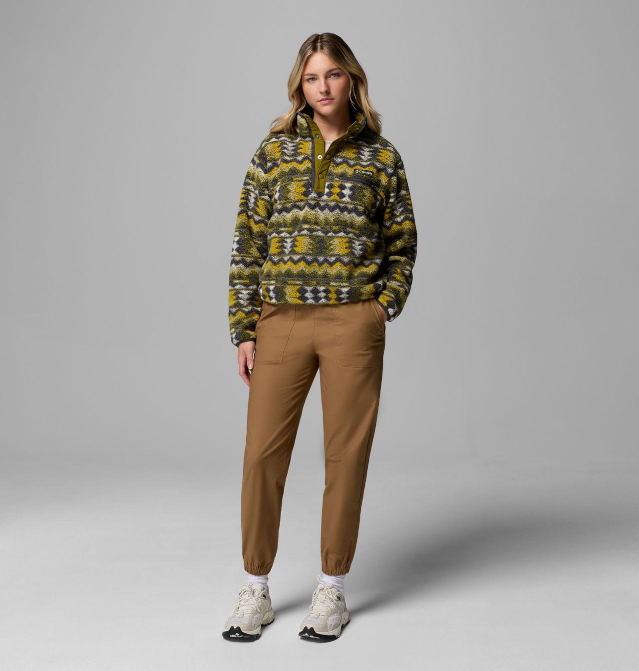 Women's Helvetia™ II Printed Cropped Half Snap Fleece Pullover | 379 | XS 2