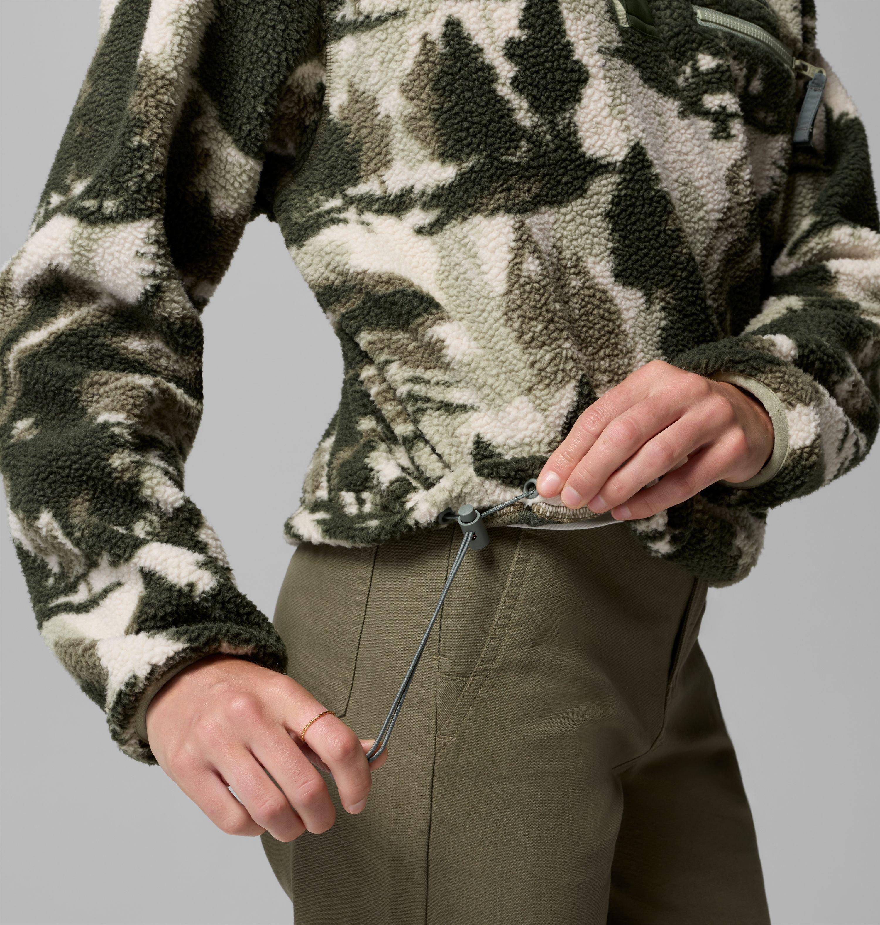 Women's Helvetia II Printed Cropped Half Snap Fleece Pullover | 397 | L 6