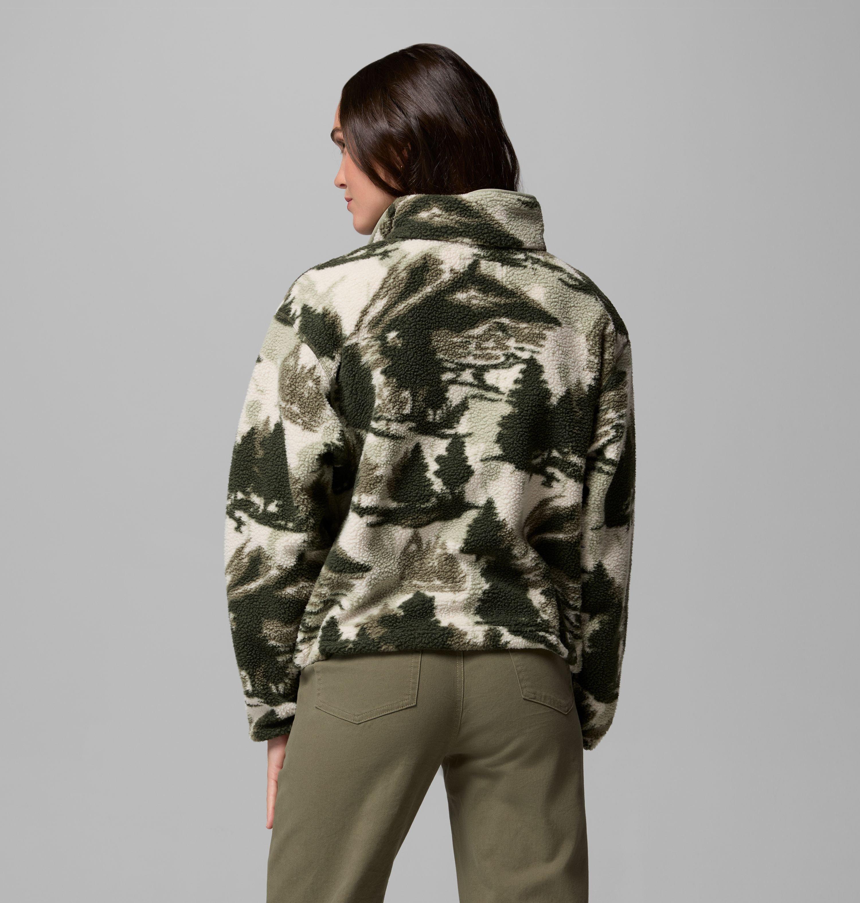 Women's Helvetia II Printed Cropped Half Snap Fleece Pullover | 397 | L 3