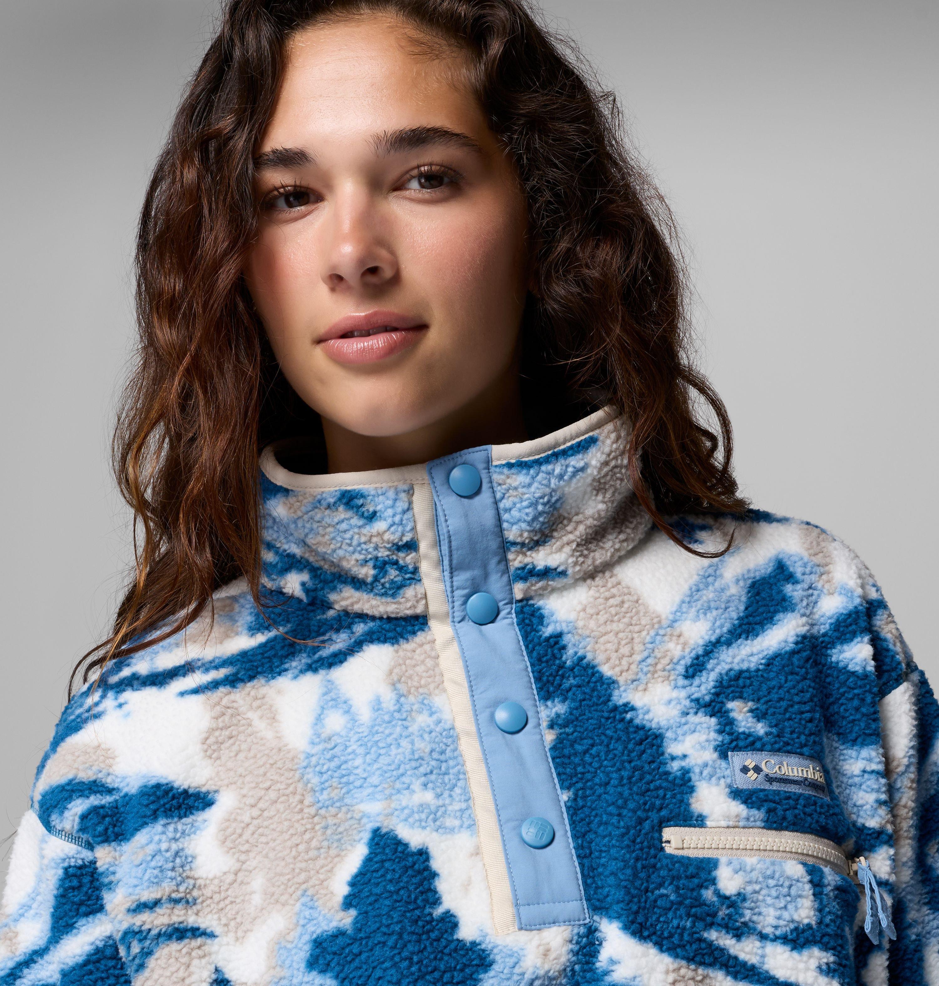 Women's Helvetia II Printed Cropped Half Snap Fleece Pullover | 442 | XXL 5