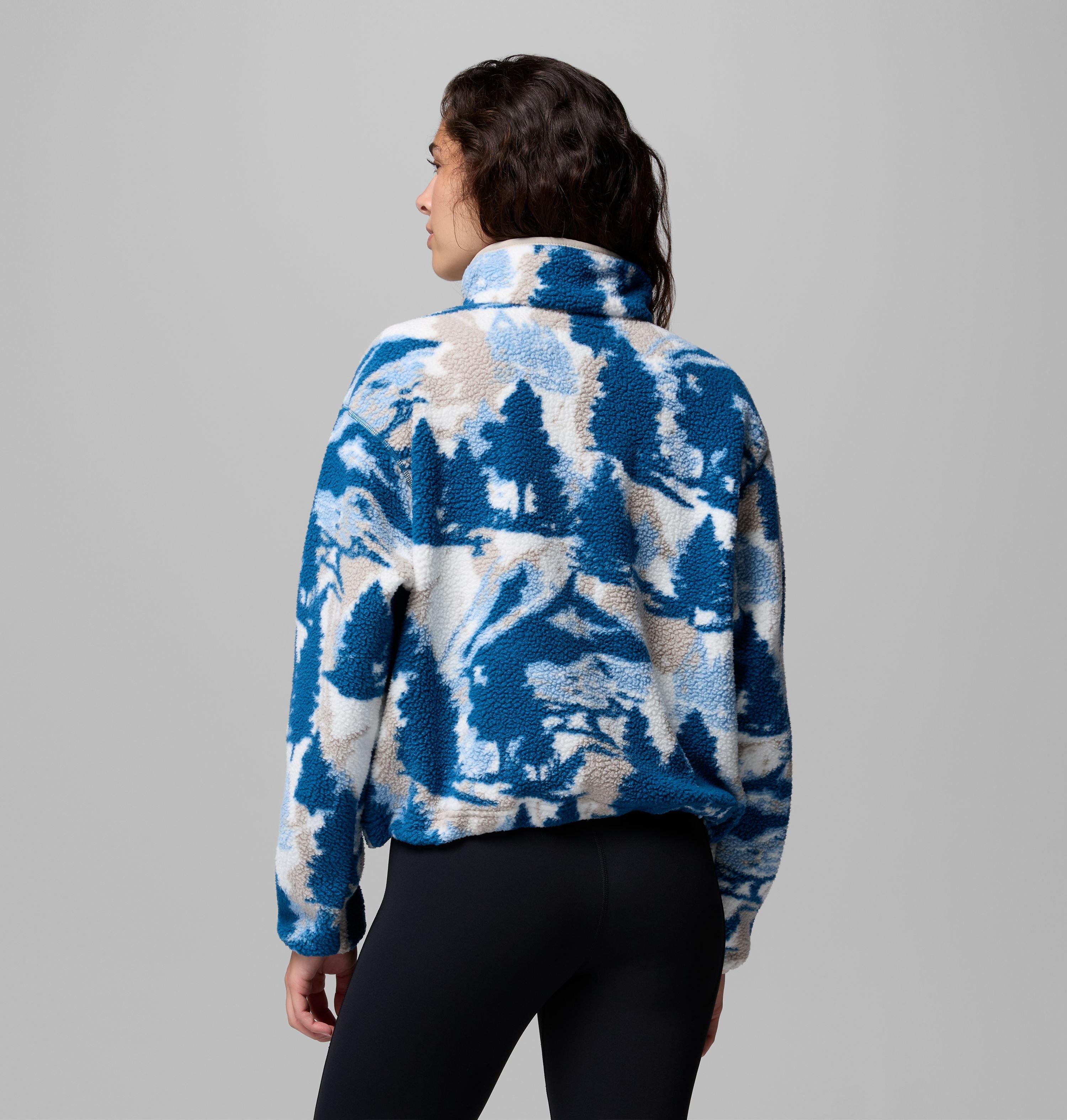 Women's Helvetia II Printed Cropped Half Snap Fleece Pullover | 442 | XXL 3