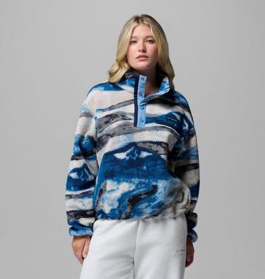 Helvetia II Printed Cropped Half Snap, Color: Phoenix Blue, Summits, image 13