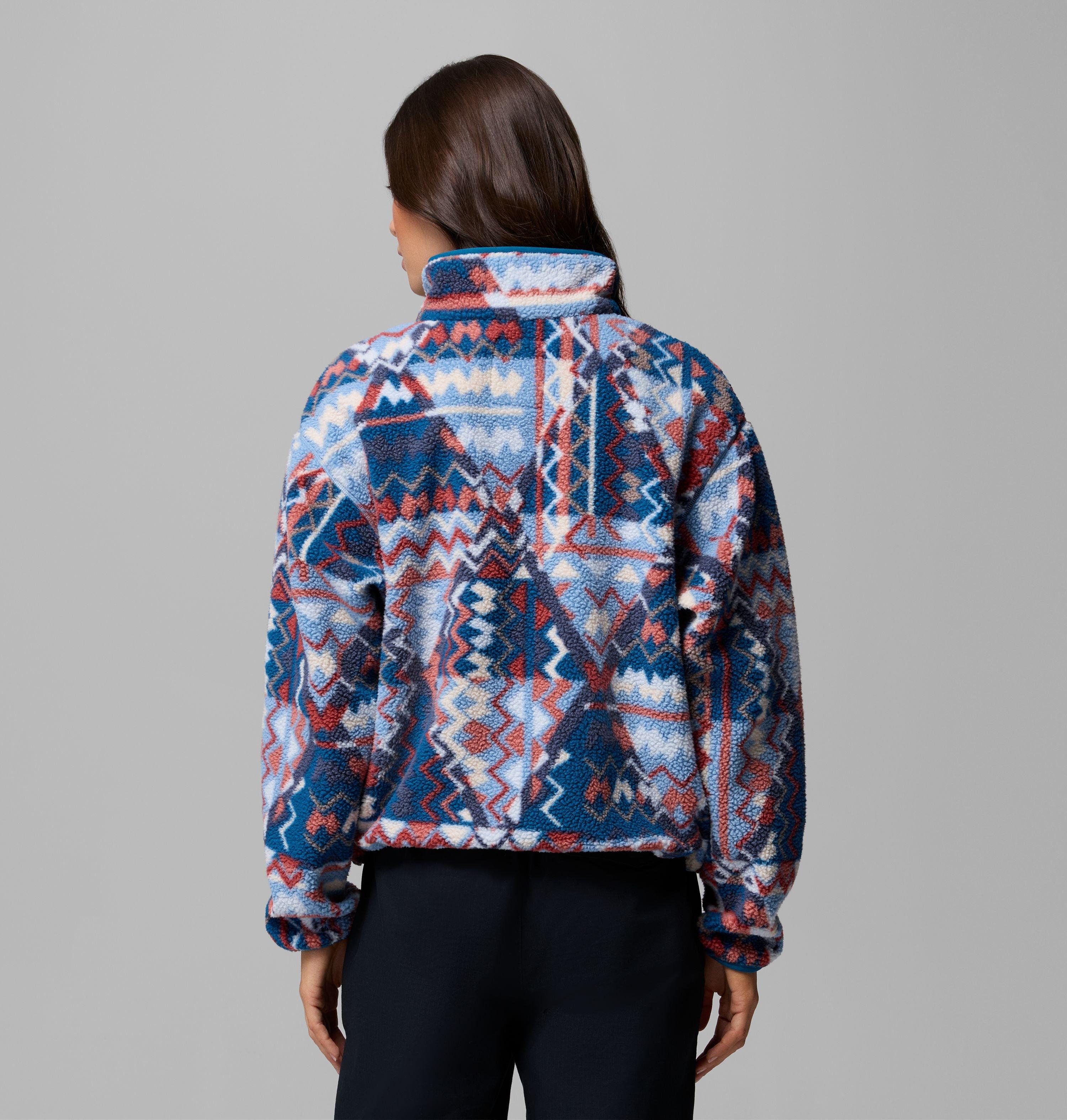 Women's Helvetia II Printed Cropped Half Snap Fleece Pullover | 447 | XS 3