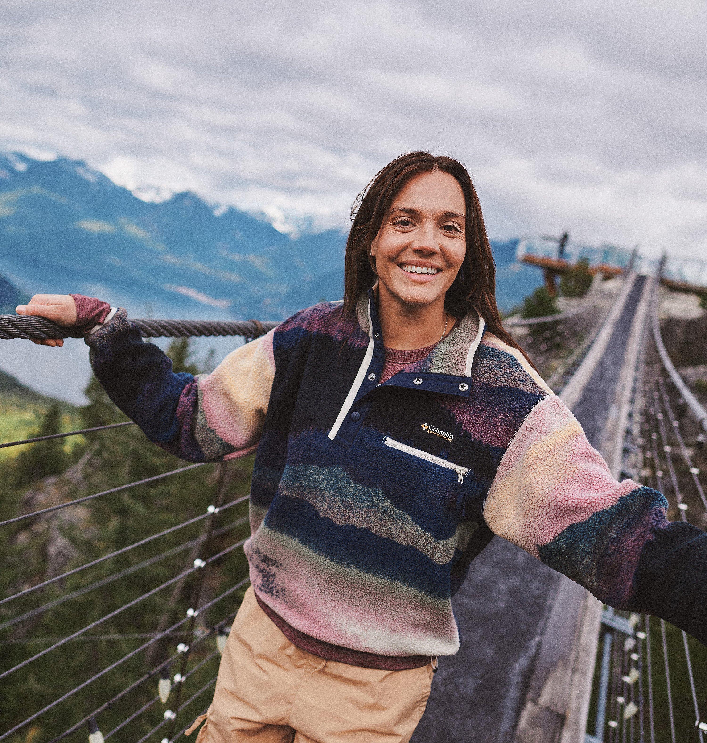 Women's Helvetia II Printed Cropped Half Snap Fleece Pullover