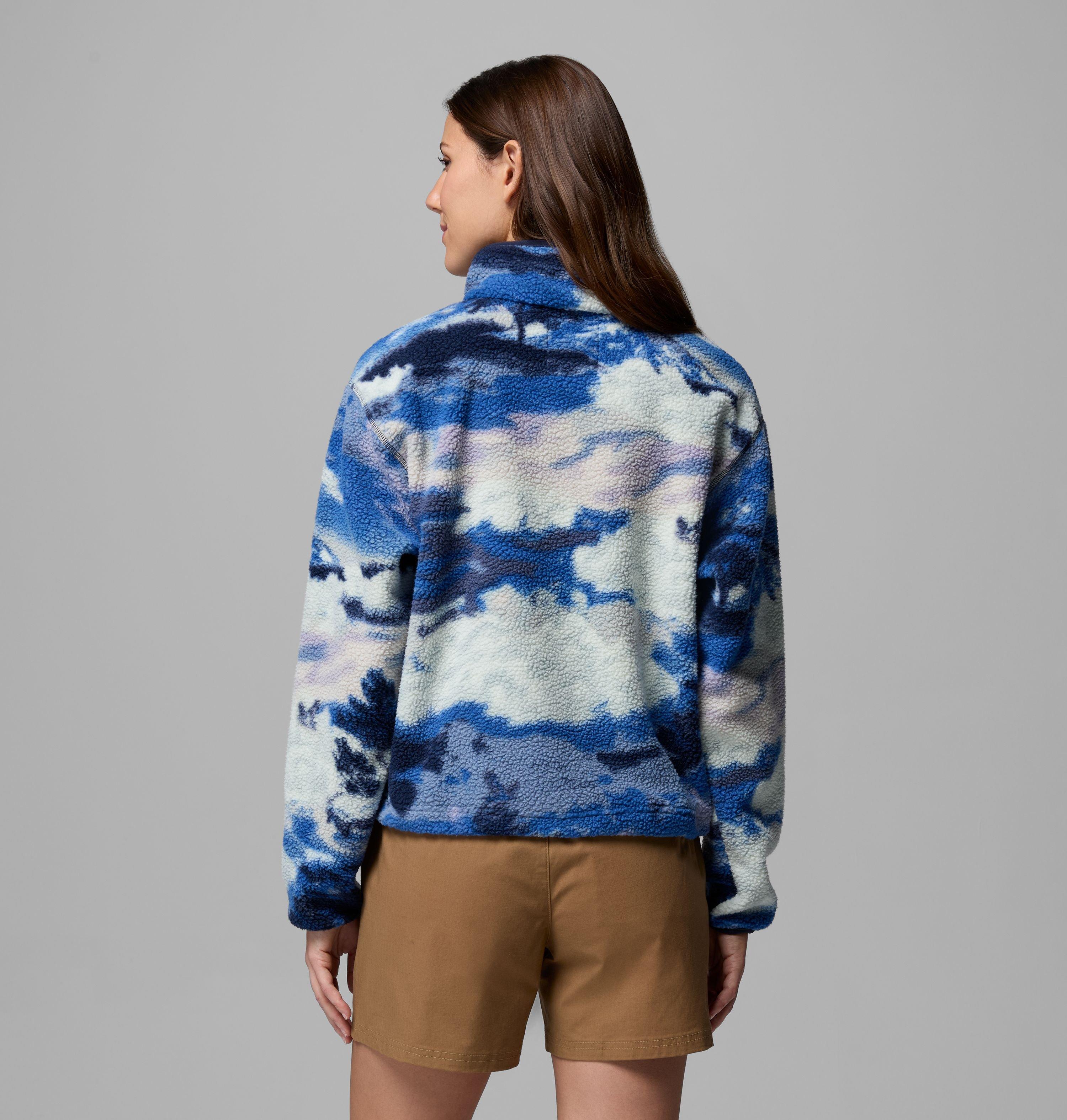 Women's Helvetia II Printed Cropped Half Snap Fleece Pullover | 466 | XXL 3