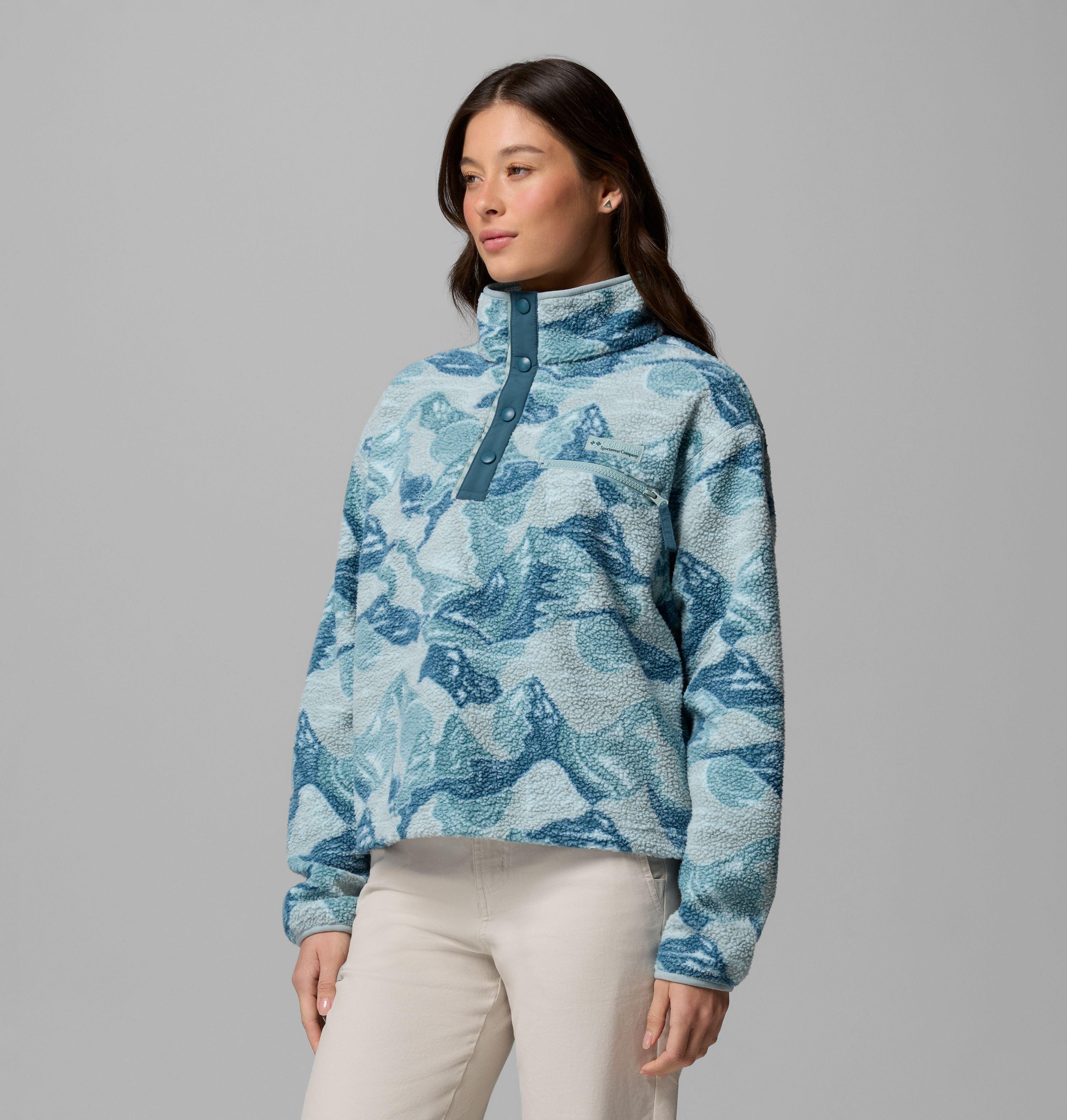 Women's Helvetia II Printed Cropped Half Snap Fleece Pullover | 482 | XXL 4