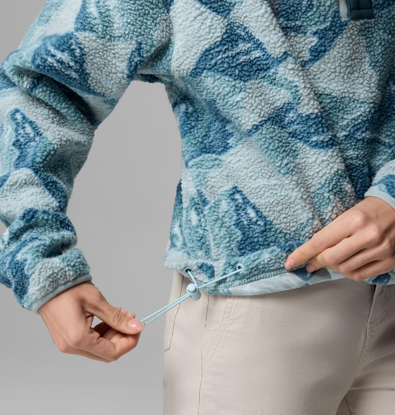 Women's Helvetia™ II Printed Cropped Half Snap Fleece Pullover | 482 | XL 6